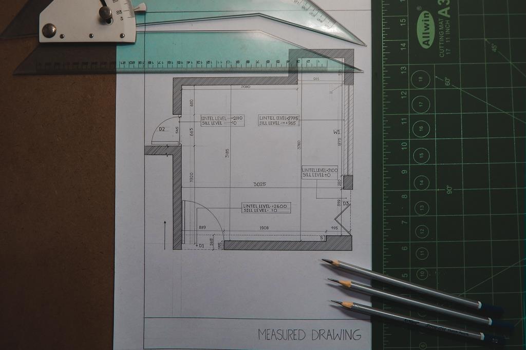 desenho de um projeto de planta de apartamento
